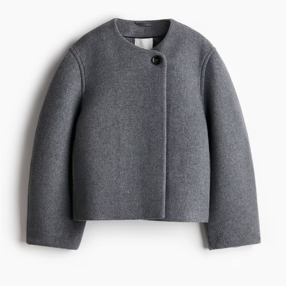 H&M Women's Gray Pea Coat